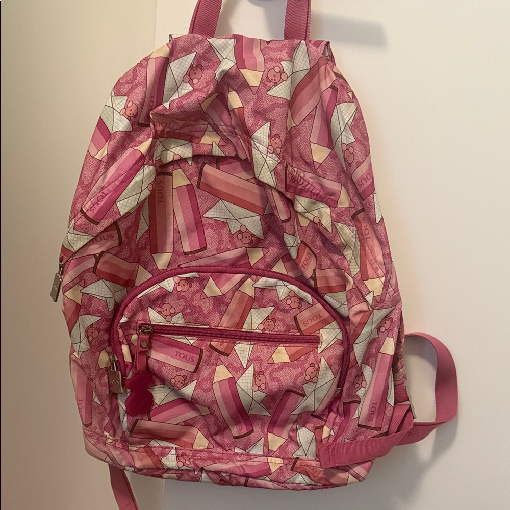 Tous Pink Geometric Backpack